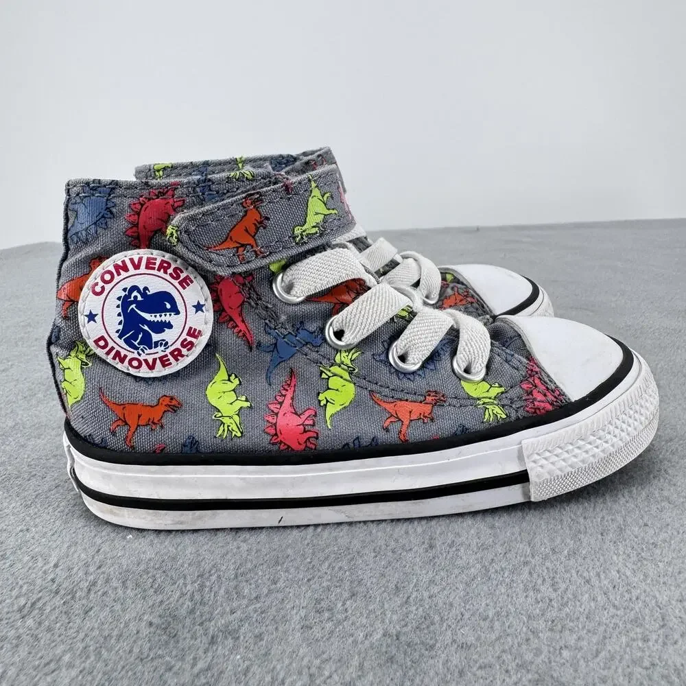 Converse Chuck Taylor Dinoverse Shoes Toddler Size 6 Dinosaur High Top 766202C‎